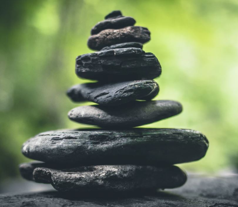 rocks balancing on each other